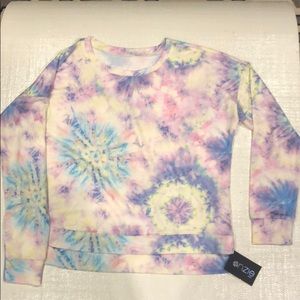 Tie-dye high low Sweatshirt